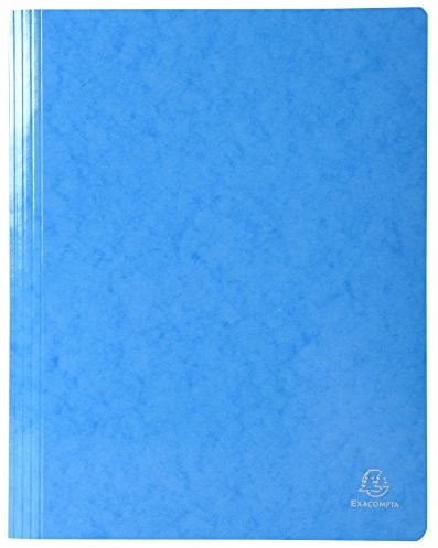 Exacompta Exacompta 380806B opakowanie z 25 skoroszytami Iderama (z kartonu, praktyczny i wytrzymały, z odstępem 80 mm, do formatu DIN A4), 25 szt. w kolorze jasnoniebieskim 380806B