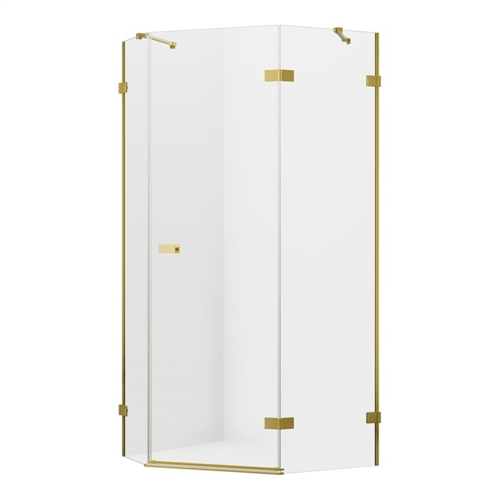 New Trendy Kabina pięciokątna 100x80 EXK-3861 Avexa Gold Brushed EXK-3861