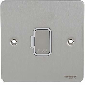 Schneider Electric GU5200WSS Ultimate płaska płyta, nieprzełączane połączenie bezpiecznika, stal - 1 opakowanie GU5200WSS
