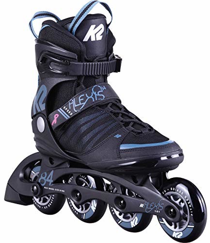 K2 Łyżworolki ALEXIS 84 SPEED ALU dla kobiet z Softboot, Black - Steel Blue, 30D0270