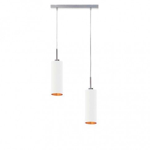 Podwójna lampa wisząca z chromowanym stelażem - G3-H29