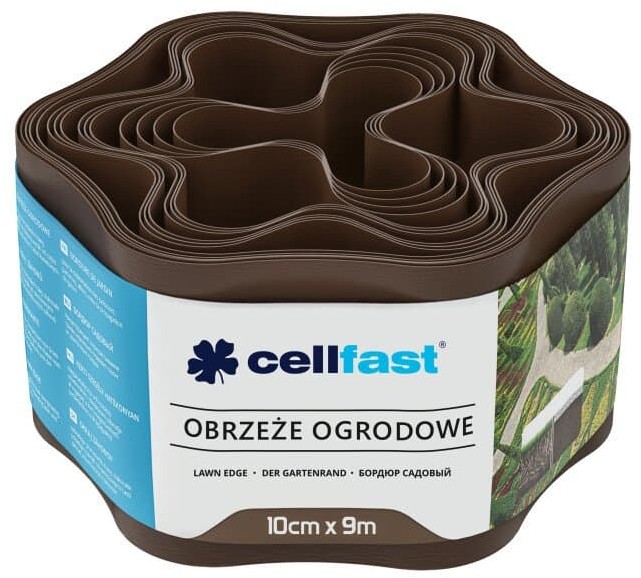 Cell-Fast OBRZEŻE OGRODOWE BRĄZOWE 10CM 9M