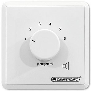 Omnitronic PA Program Selector mono wh, Regulator głośności biały 80711071