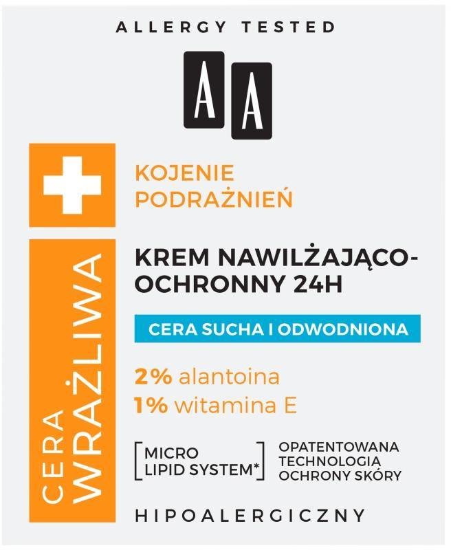 Oceanic Cera Wrażliwa krem nawilżająco-ochronny do cery suchej i odwodnionej 24h - bezzapachowy 50ml 108692-uniw