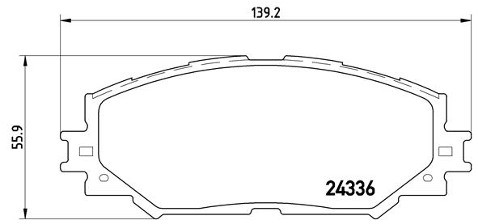 BREMBO Zestaw klocków hamulcowych, hamulce tarczowe P 83 082