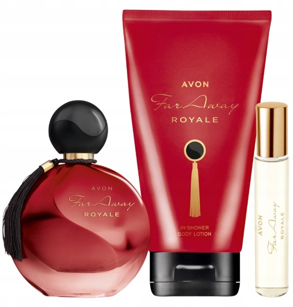 AVON Zestaw Far Away Royale woda balsam perfumetka