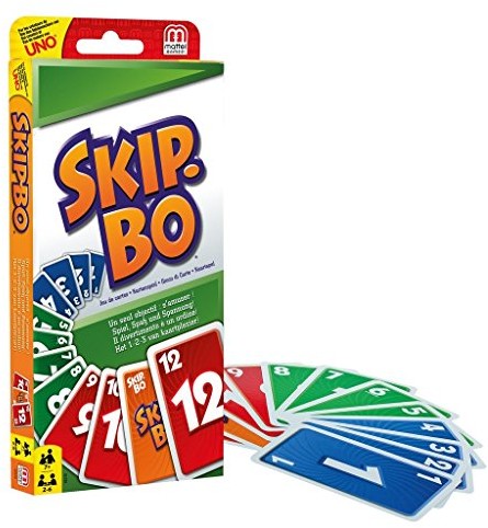 Mattel Games Mattel 52370-0 - Skip-BO, gra karciana + mata W2087 - UNO, gra karciana, 20 x 89 x 17,5 cm