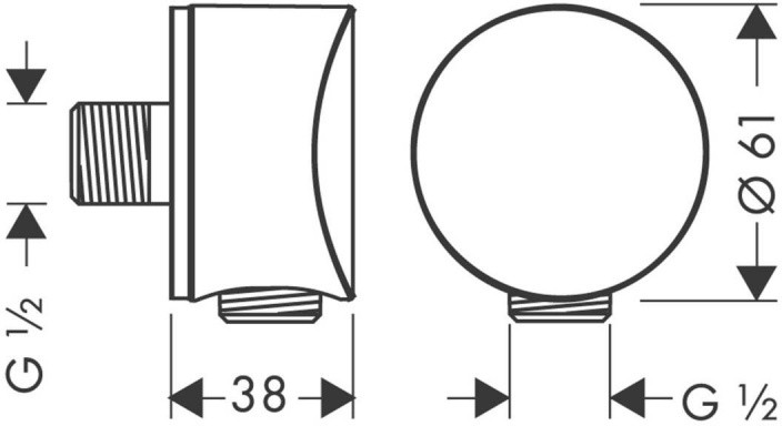 Hansgrohe FixFit Przyłącze kątowe złoty optyczny polerowany 26453990