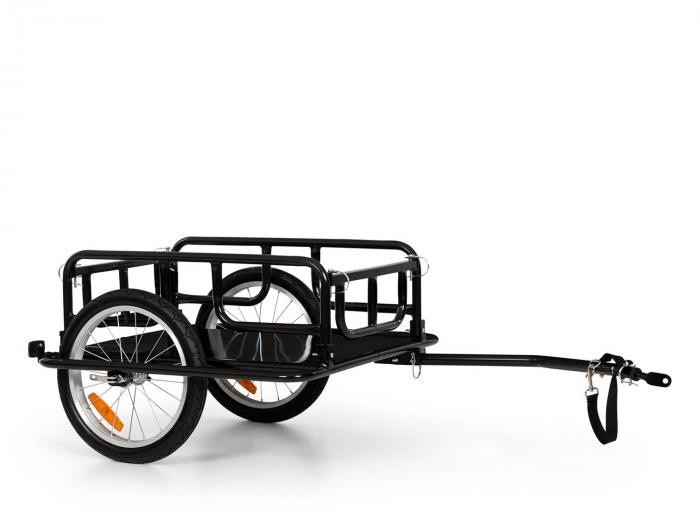KLARFIT KLARFIT OX, przyczepka transportowa 40 kg / przyczepka rowerowa 65 l, opony 16" x 1,75, czarna BCT4-KL-Ox