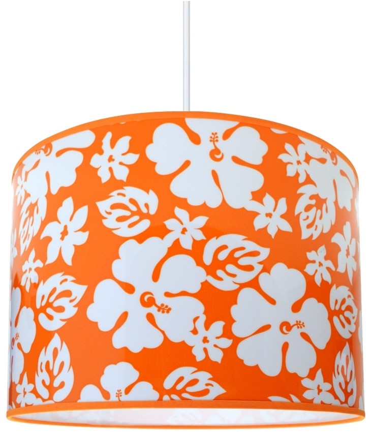 Lampdar Żyrandol dziecięcy FLOWERS 1xE27/60W/230V pomarańczowy