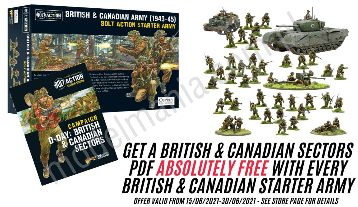 WarlordGames Oferta miesiąca D-Day: Zdobądź darmową kampanię dla sektorów brytyjskich i kanadyjskich   WarlordGames 402011021