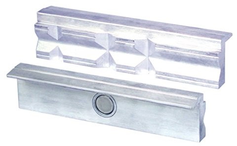 Heuer 109160 Vice szczęki imadła/szczęki ochronne, tworzącej, plan par allelu, wbudowane magnesy specjalna, pasuje do 160 MM, materiał: aluminium