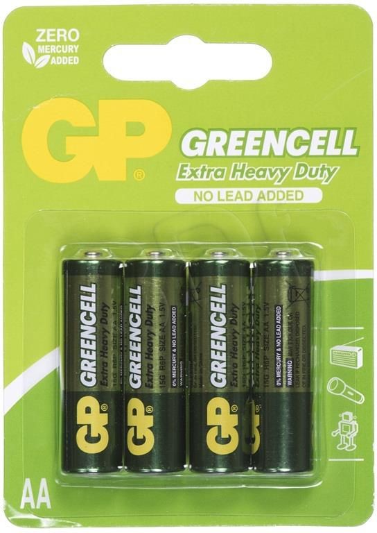 GP Greencell cynkowo-węglowa AA R6 1.5V 4szt 15G-U4