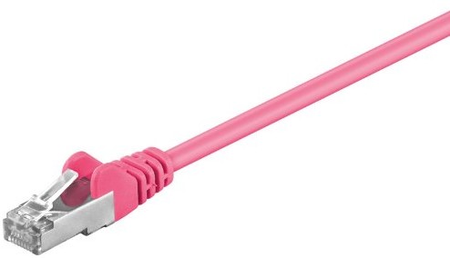 Goobay Cat5e FTP (2 X RJ45, 5 m) Purpurowy kabel sieciowy 4040849934308