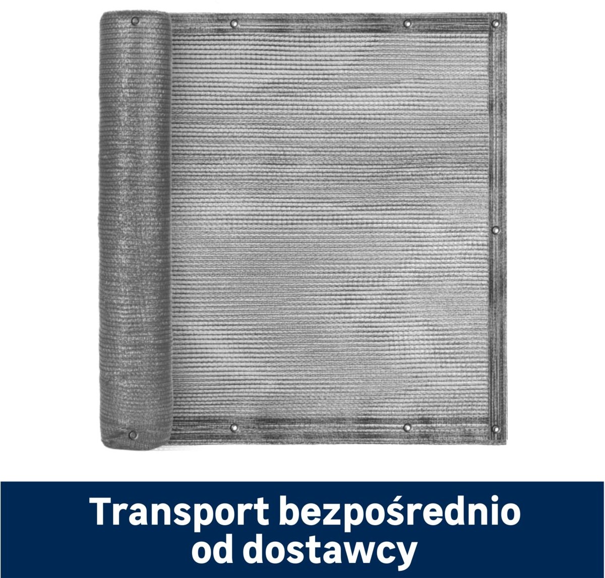 Osłona balkonowa oczkowana 1.5x25 m szara