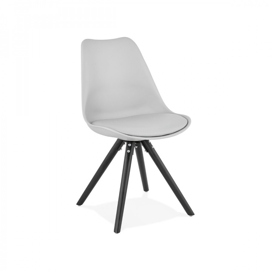 Kokoon Design Krzesło Design Momo szare nogi czarne CH01900GRBL