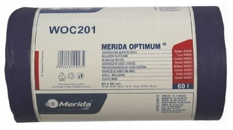 Merida Worki Na Śmieci Optimum Czarne 60 L 50 Szt