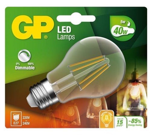 GP Battery GP LED Filament Classic E27 5W 470lm 472111