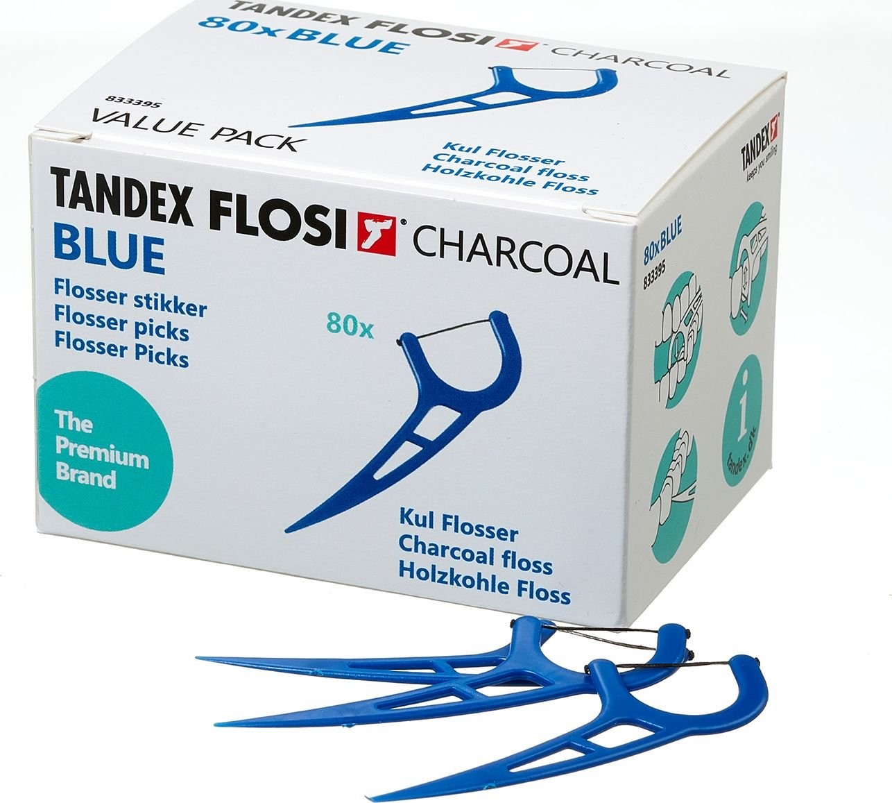 Tandex Floser z nitką węglową Blue 80 szt 5703459006115