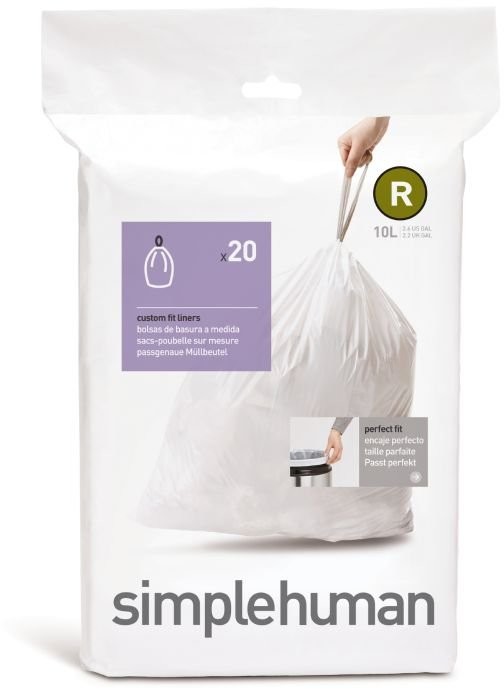 Simplehuman Worki na śmieci 10 l, 20 szt., białe