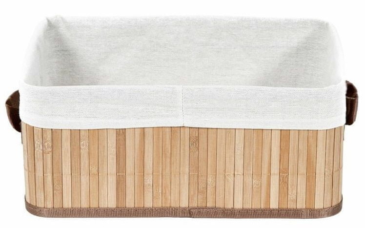 Compactor kosz do przechowywania bambusowy Bamboo naturalny bambus len 32 x 25 x 15 cm