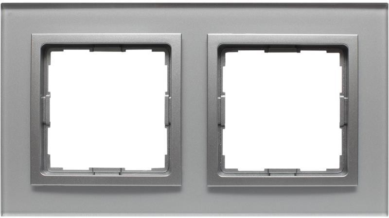 KOS Elektro System Vena 2 aluminium ramka 2 szkło akrylowe kos_5240182