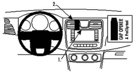 Brodit 854645 Brodit ProClip 854645 Center mount do Lancia Flavia 12  14 7320288546452