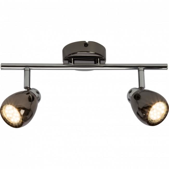 Brilliant Oświetlenie MILANO Lampa sufitowa LED Chrom, Czarny, 2-punktowe G21713/76
