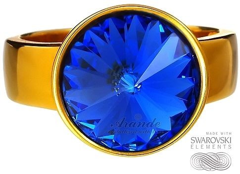 Swarovski Arande piękny pierścionek SAPPHIRE ZŁOTE SREBRO 4316733236