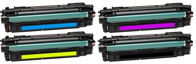 DobreTonery.PL Komplet tonerów zamienników DT470KPLH do HP Color LaserJet Enterprise M681dh MFP M681f Flow M681f M681z M682z MFP pasuje zamiast HP CF470X CF471X CF473X CF472X 657X CMYK 28000/23000 stron DT470KPLH