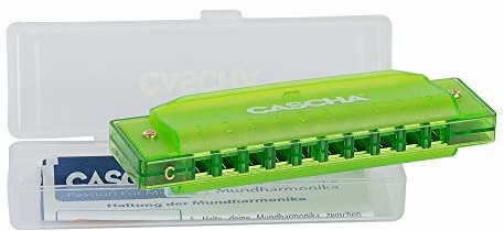 CASCHA Cascha Fun Blues Harmonica in C Dur Green  Diatoniczna harmonijka ustna HH 2274