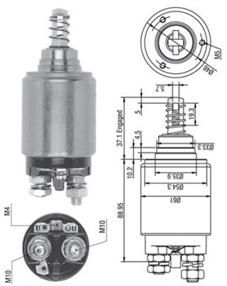 MAGNETI MARELLI Włącznik elektromagnetyczny, rozrusznik MAGNETI MARELLI 940113050262
