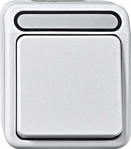 Merten przycisk ze zmianą Klema N, 1-biegunowy, Aqua Star, jasnoszary, meg3156 8029 MEG3156-8029