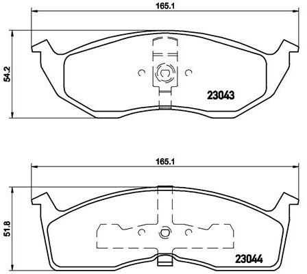 BREMBO Zestaw klocków hamulcowych, hamulce tarczowe P 11 008