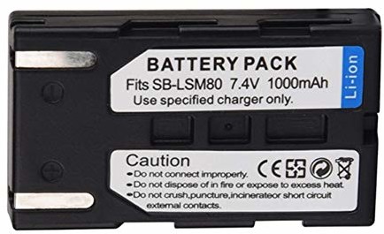 Amsahr Digital Replacement Camera and Camcorder Battery for Samsung SB-LSM80, SB-LSM160