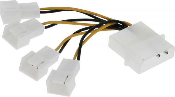 InLine Power Adapter Kabel Molex 4x Fan Connector 33341A