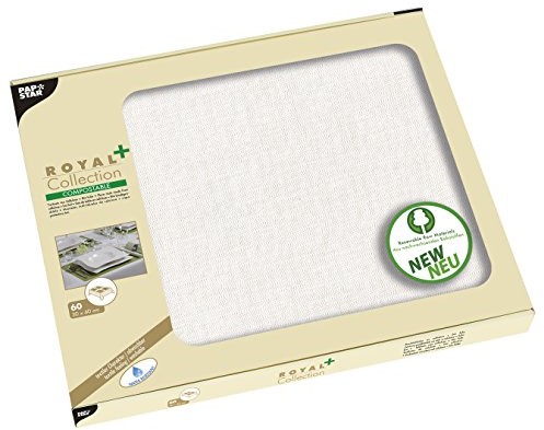 Papstar , 60 zestawy stołowe, tkaninopodobne, PV-Tissue 