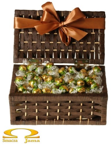 Lindt Brązowy kuferek pralinek matcha Lindor 1kg 5464-75894