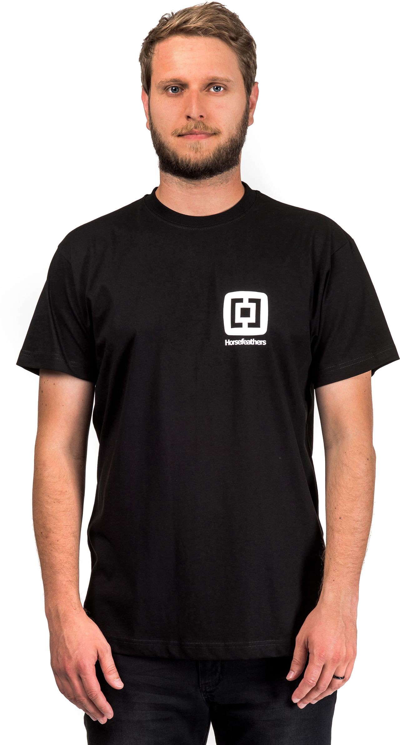 Horsefeathers t-shirt MINI LOGO T-SHIRT black)