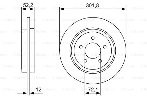BOSCH Tarcza hamulcowa 0 986 479 A53
