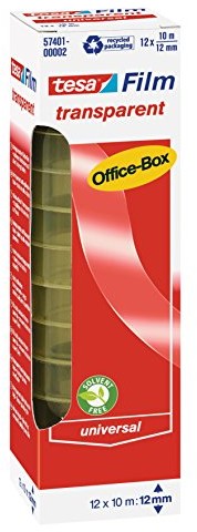 tesa film przezroczysta taśma klejąca w pudełku Office Box, 12 rolek, przezroczysty 57401-00002-02