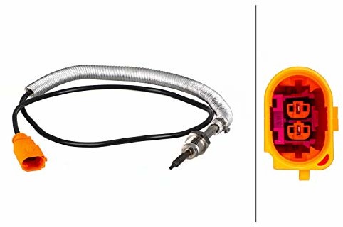 HELLA 6PU 012 806-621 czujnik, prędkość obrotowa koła - 2-biegunowa - oś przednia obustronna - kabel: 1295 mm 6PU 012 806-621