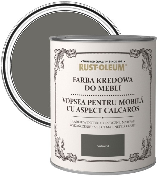 Rust-Oleum Farba kredowa do mebli Rust-Oleum antracyt 0 125 l R0070014X5