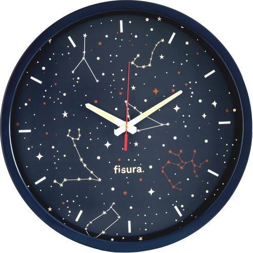 NoName zegar ścienny Galaxy 30 cm stal/szkło niebieski/biały twm_885642
