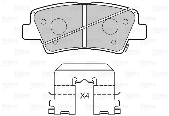 VALEO klocki hamulcowe z nu-lock 601301 601301
