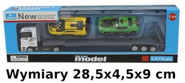 Norimpex Auto laweta metalowa + 2 auta sportowe NO-1001887