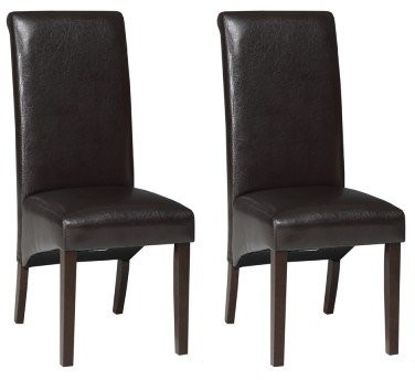 Lectus Komplet krzeseł Verona, ciemnobrązowy, 2 szt.