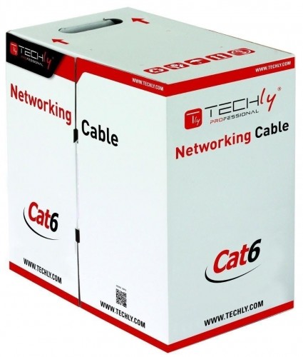 Techly Techly Kabel instalacyjny skrętka UTP Cat6 drut CCA 305m szary 022823