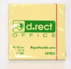 D.RECT Karteczki samoprzylepne 76x76 Żółte - WIKR-942004