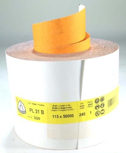 Klingspor pl31b-3229 papier ścierny  na rolce, 115 MM, K 240, 50 m, E 447 147 PL31B-3229